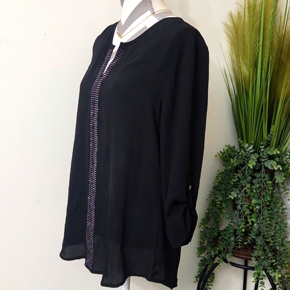Maurices Rhinestones Embellished Pullover Blouse Top - Picture 4 of 14